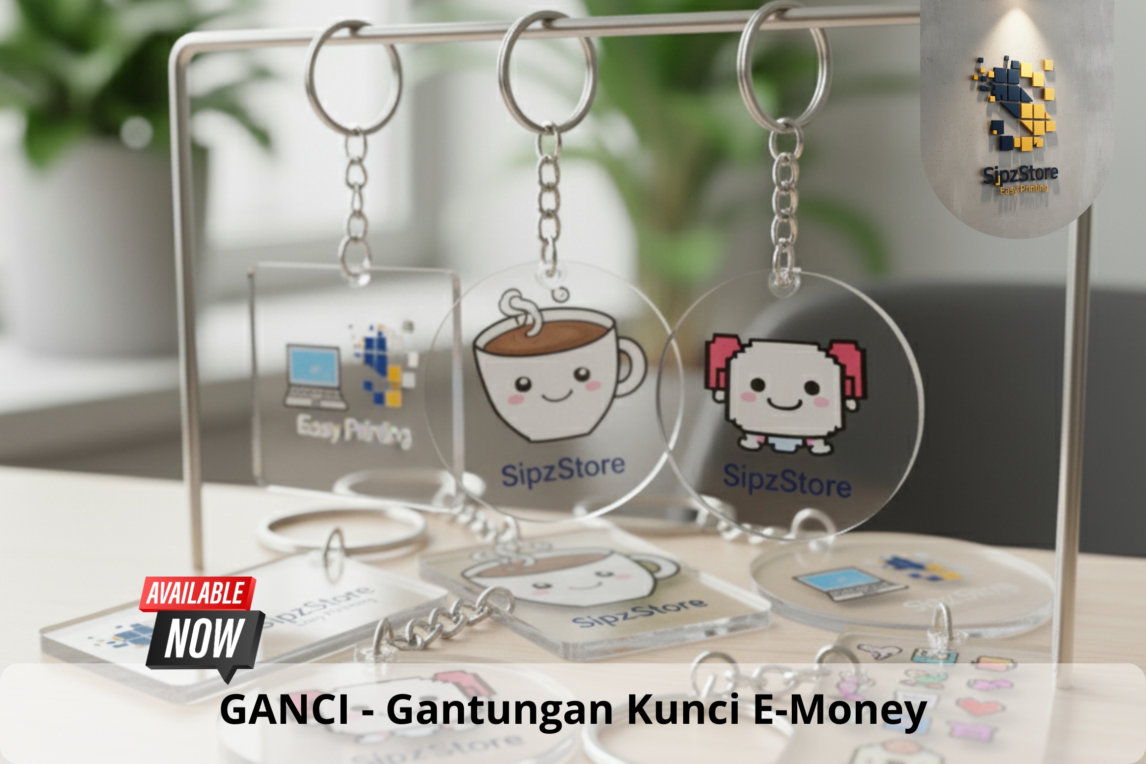 Akrilik Gantungan Kunci E-money